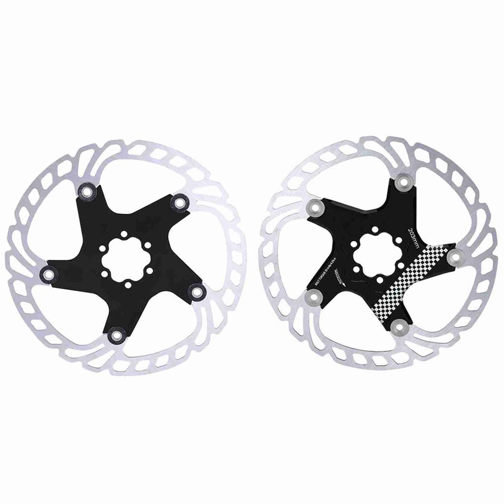 20300CMm Floating Disc Six     Mountain Bike Brake Disc Cycling Accessory(blacksilver )