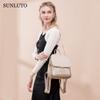 Rucksack Shoulder Mini 8 Large Oxford PU Beige [SUNLUTO] Women's Bag, Small, Cute, 3-Way Bag, Stylish, Simple, Pockets, Capacity, Backpack,