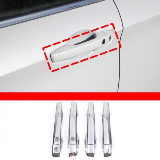 Chrome Silver ABS Side Door Handle Cover Trim For Mitsubishi Outlander 23-24