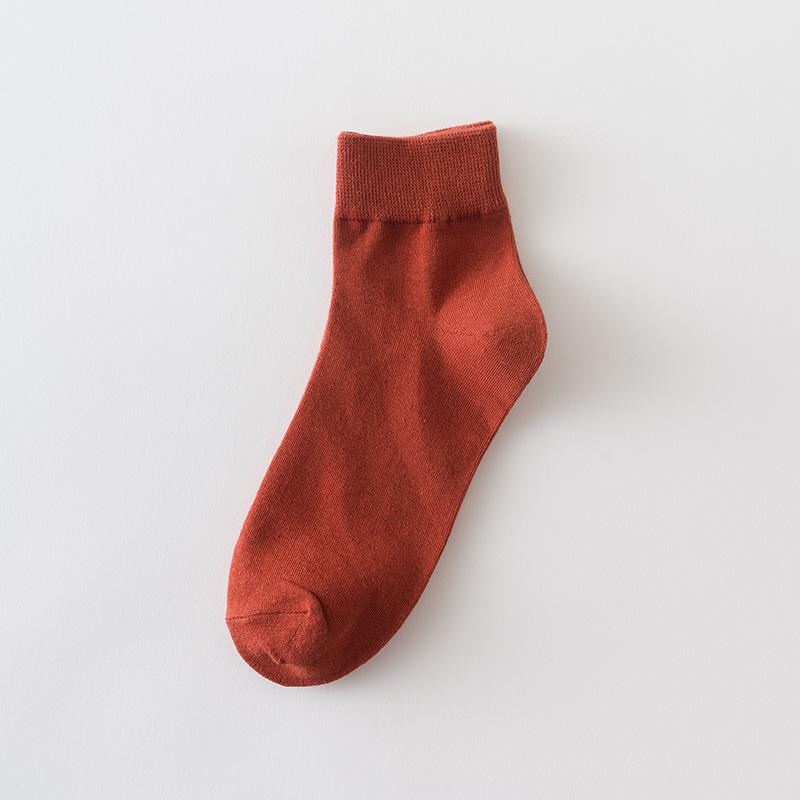 

Короткие хлопковые носки для женщин, дышащие однотонные хлопковые носки в стиле колледжа 1 pair