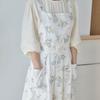 Pure Cotton Cotton Apron Floral Pattern Korean-style Apron Vintage Pinafore Dress  Gardening Works