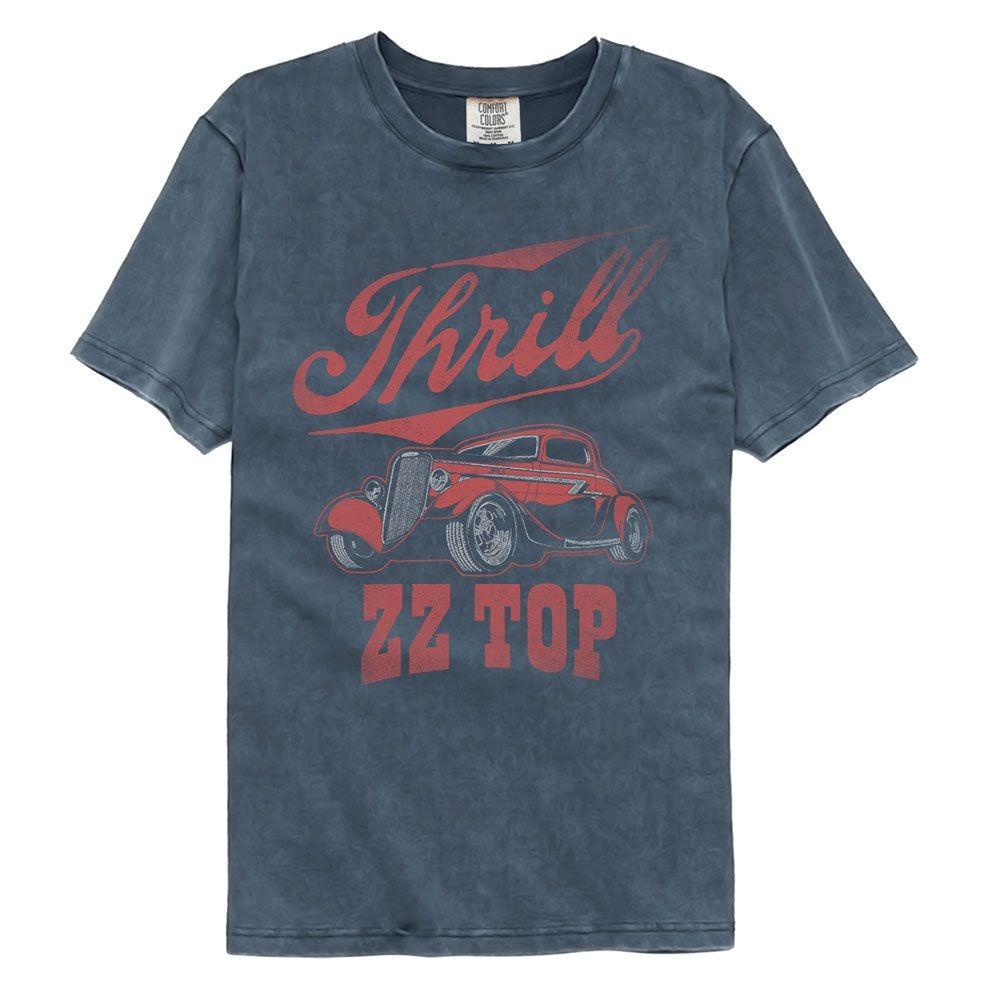 ZZ Top Thrill Деним Комфортные Цвета Музыкальная Футболка S