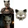 PU Foam Cats Skull Half Face Mask For Halloween Parties And Cosplay Event Lightweight And Comfortable Costume Face Cover