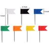 100PCS Map Flag Push P, Newlan Colorful Map Tacks Push P, Flag Tacks with Steel Points - 7 Colors