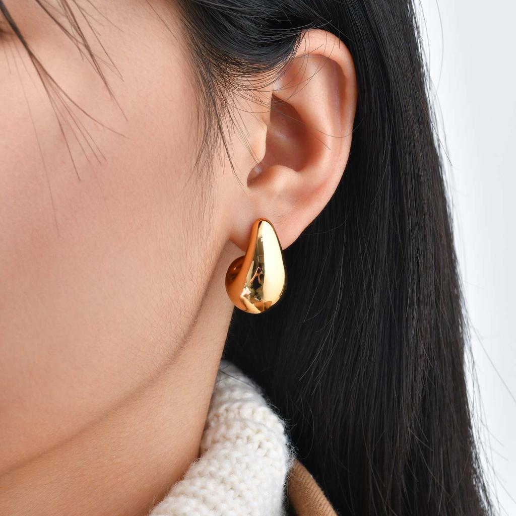 Set Jewelry for Women,Irregular Geometric Oval Earrings,Three-Piece Set C-Shaped Drop Earrings,Fashion Party Accessories Gift