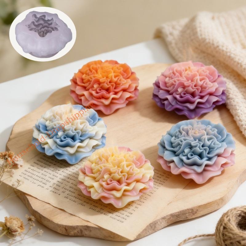 Unique Flower Silicone Mold For Handmade Soaps User Friendly Design 85AD