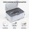 Baby Wipes Dispenser with Lid, Portable Wipes Container for Home and Office, Moisture-Lock Design, Beige Wet Wipes Box
