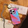 Pink Blue Gradient Swirl Phone Case for IPhone 17AIR 16E 16 15 14 13 12 11 17 Pro Max Plus Double-layer Back Cover