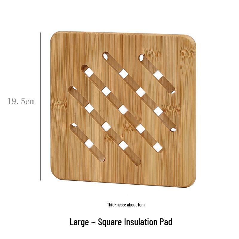 Ru Han Hollow Bamboo Heat-Insulating Placemat & Coaster