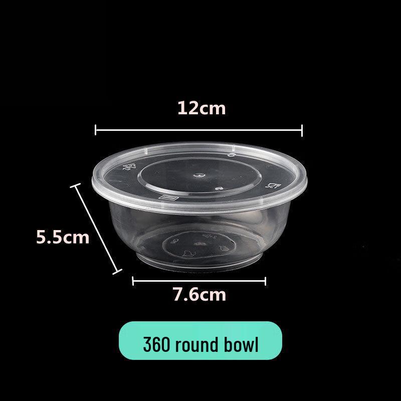 BOUSSAC Disposable Transparent Food Containers 50 sets with lid