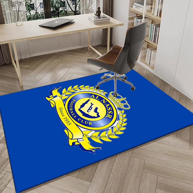 Nassr Football Club Crest Printed Area Rug for Office, Chair Rug, Decorative Carpet Floor Mat, Large Size Fan gifts Christmas gifts