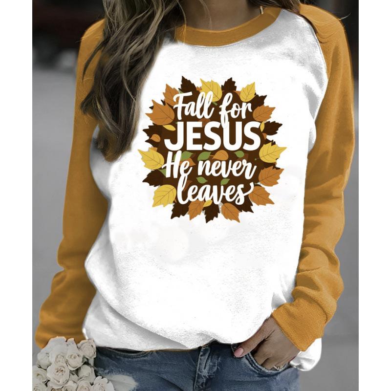 Cute cat, dog, animal Jesus 3D printed sports shirt for women's autumn shoulder long sleeved pullover Harajuku top for women's clothing