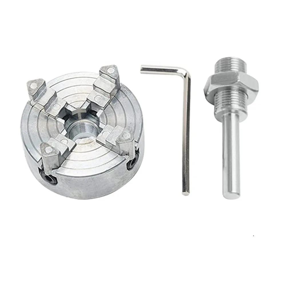 Z011 Mini Machine Tool Three-jaw chuck/Z011A Four-jaw Chuck + M12*1 Chuck Hand Drill Connecting Rod