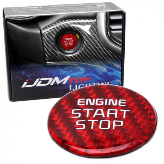 GT-Line Style Red Real Carbon Fiber Engine Push Start Button For Kia Stinger K5