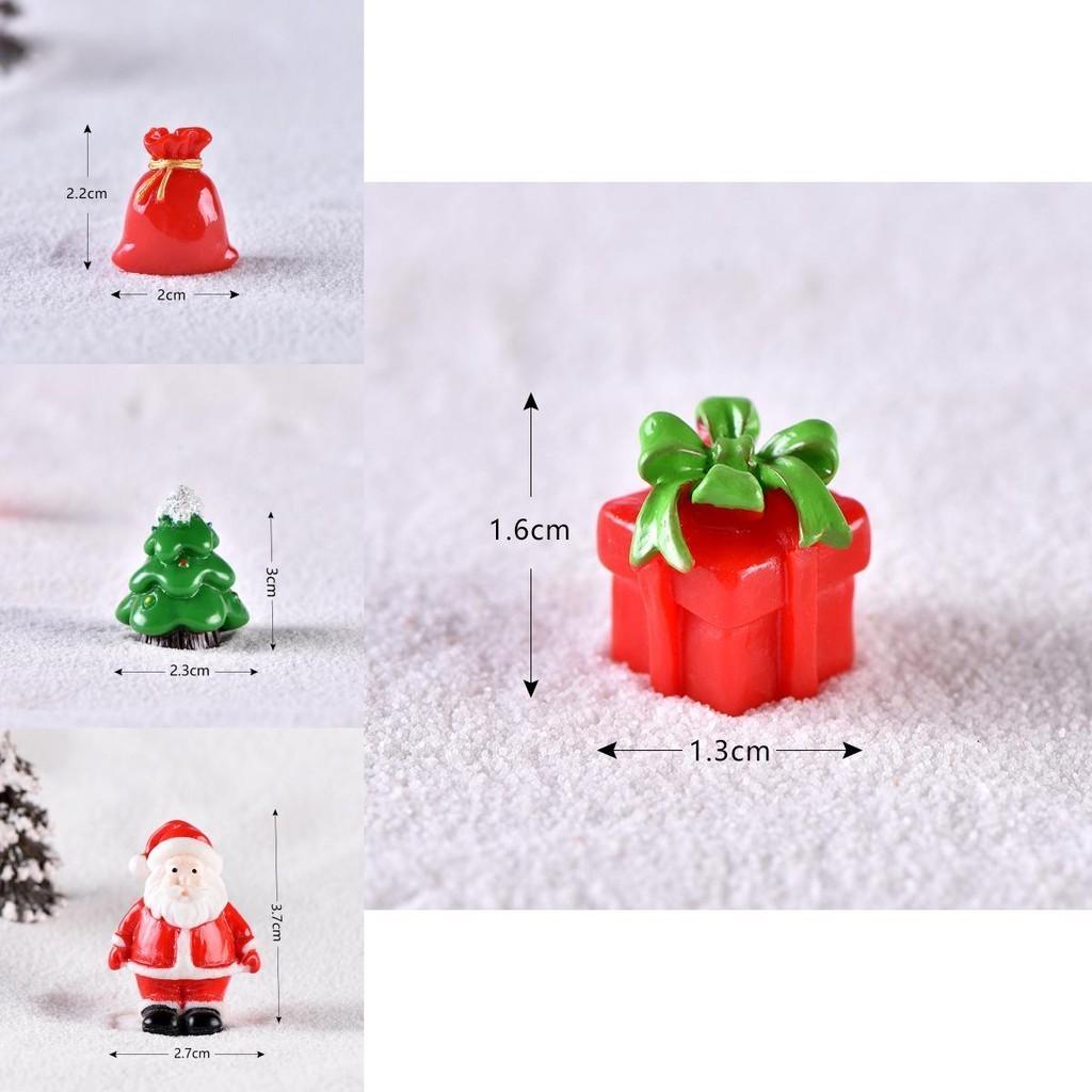 Charming Resin Santa And Snowman Miniature Ornaments For Festive Diy Decor