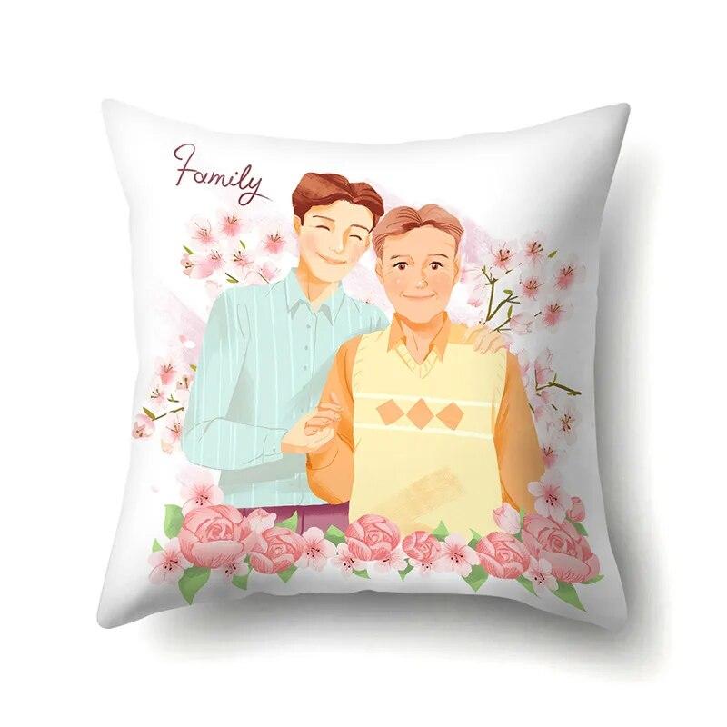 

Семейная наволочка с творческим узором для дома, дивана, гостиной, наволочка 40x40cm