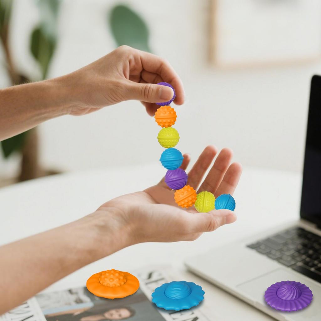 UFO Flying Saucer Toy Silicone Magnetic Ball Sensory Stress Relief Toy for Kids