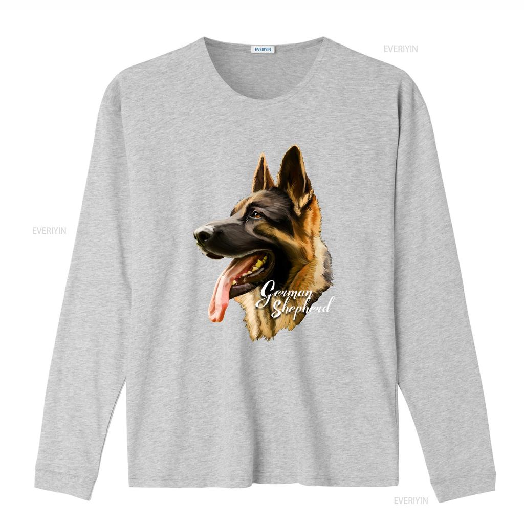 German Shepherd Sharp Dog T Shirt Dogs s Black vintage Washed Top For Everyday Wear fashion Versatile Stretched Breathable