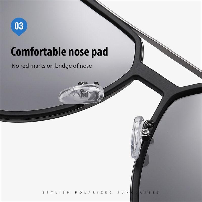 AORON Metal Frame Polarized Sunglasses for Men Women Fashion Driving Cycling Outdoor UV400 Anti Glare Glasses