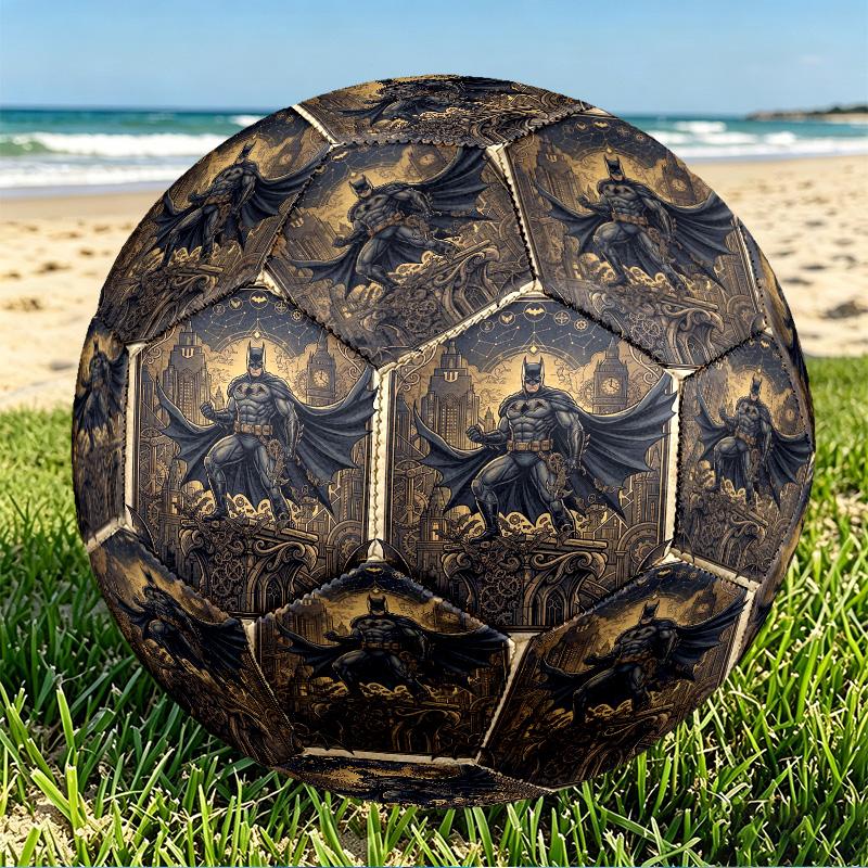 Batman Print Size 5 Soccer Ball, PU Wear Resistant Football for Match Training and Daily Practice, Birthday Gift for Soccer Fans