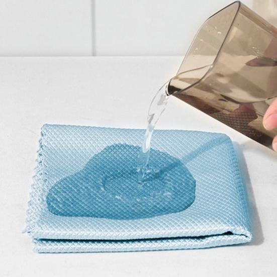 5/10Pcs Fish Scale Cleaning Cloth Superfine Fiber Rag Lint Free High Absorption Polishing Cloth Wet Dry Use Adsorption Rag