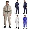 Mens Water Resistant Coveralls Mechanic Workwear Long Sleeves Front Zipper Hooded Jumpsuit