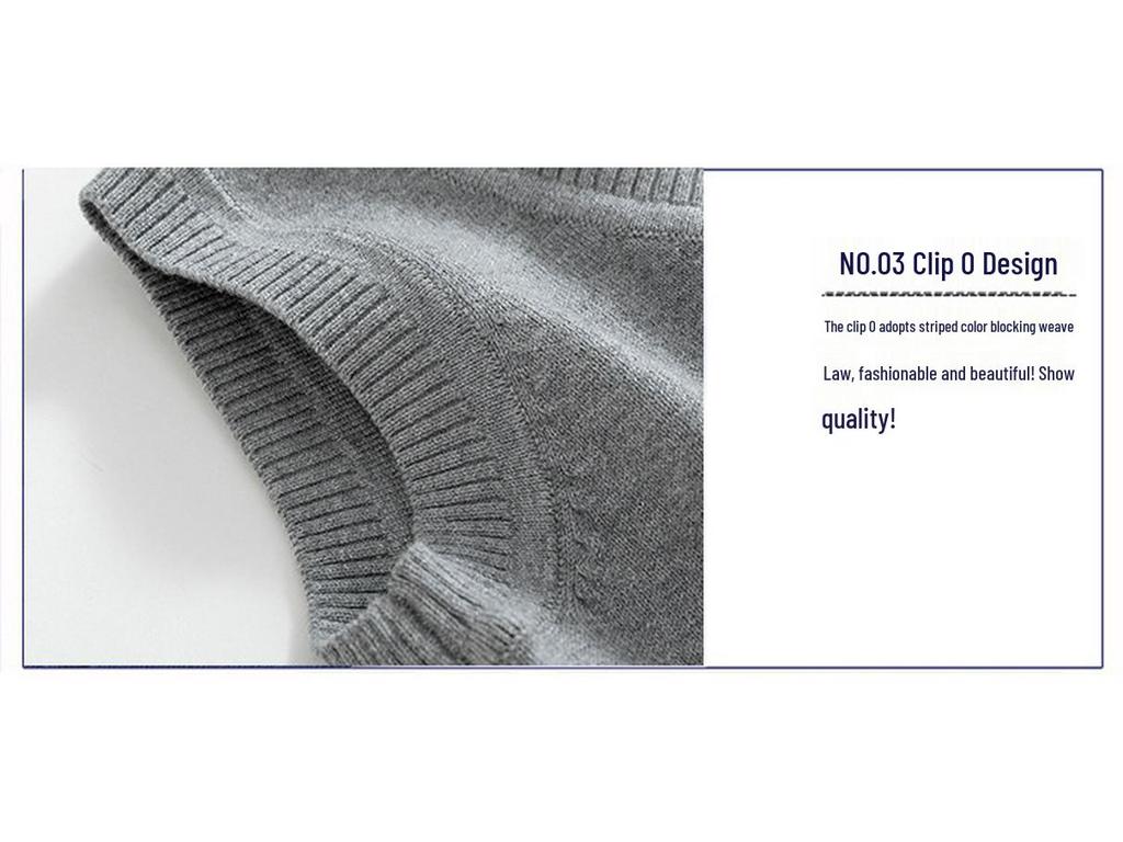 Kids' 2025 Autumn School Uniform V-neck Knitted Vest - Academy Style for Boys and Girls