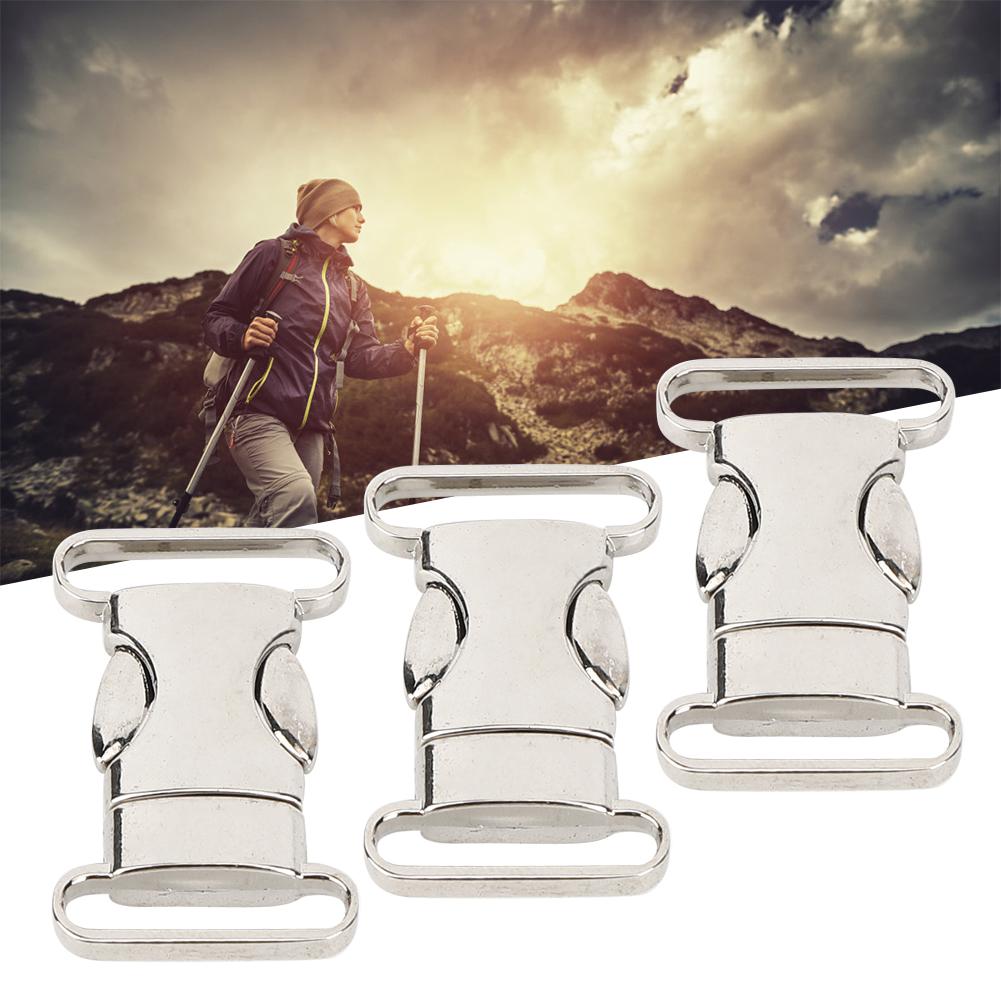 3PCS High Quality Climbing Safe Carabiner Bag Hook Small Metal Webbing Buckle Parachute Cord Bracelet Pet Accessory