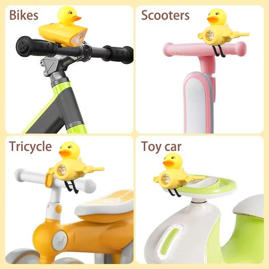 Cartoon Bicycle Headlight Rechargeable Little Duck Bicycle Riding Light Outdoor Night Cycling Bicycle Accessory for Children