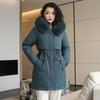 Jas voor dames Katoenen jas Vrouwelijke winter Verdikte warme lange jas Casual pluche jas Dames Warme losse grote bontkraagjas