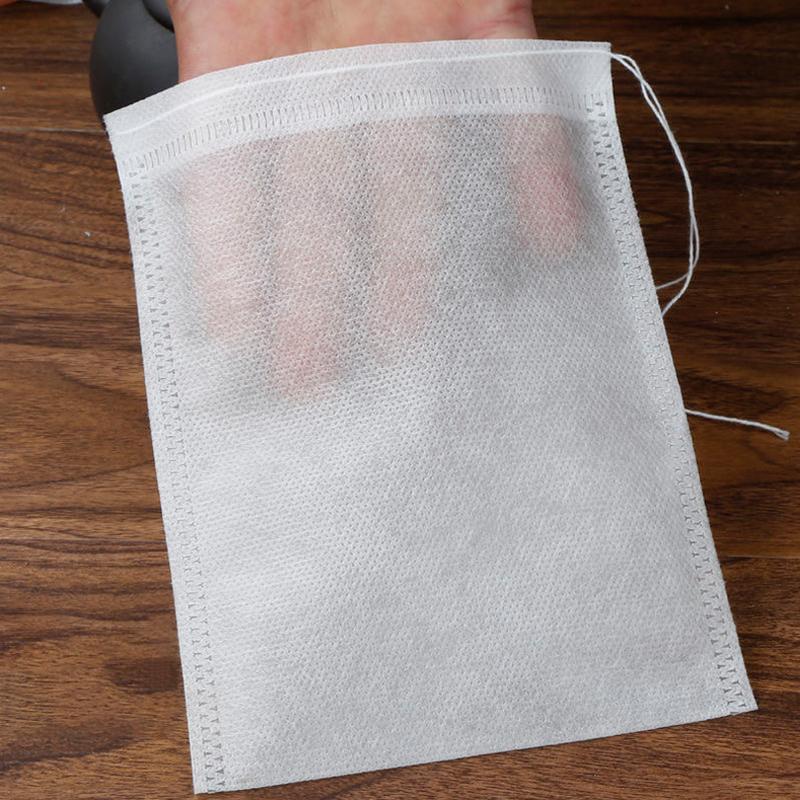 Non-woven Disposable Teabags Empty Filter Bag for Coffee Spice Tea Filters with Drawstring Tea Bags Kitchen Teaware Wholesale
