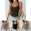 Women Ribbed Tank Top Sleeveless Cami Vest Premium Comfort Basic Blouse Casual Wear