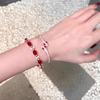 "Rose In the Mirror" Super Flash Red Zircon Bracelet New High-end Fashion Versatile Red Snake New Year's Jewelry
