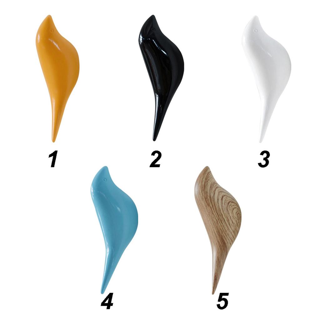 Gancio da parete creativo a forma di uccello decorazione per la casa gancio in resina effetto legno gancio 3D gancio appendiabiti