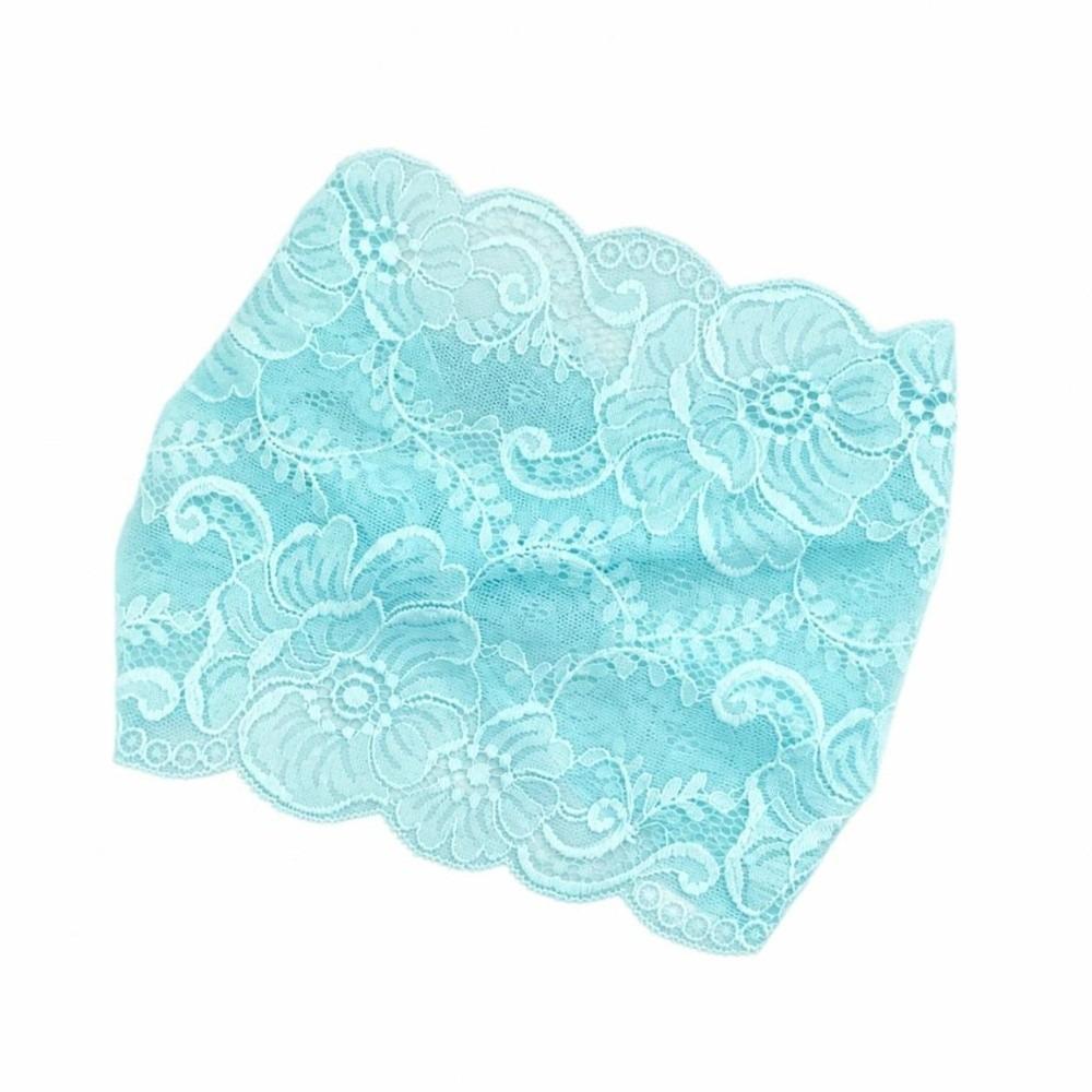 Thin Style Lace Ruffled Headband Elasticity Pleated Headband Floral Hair Accessory Party Wear