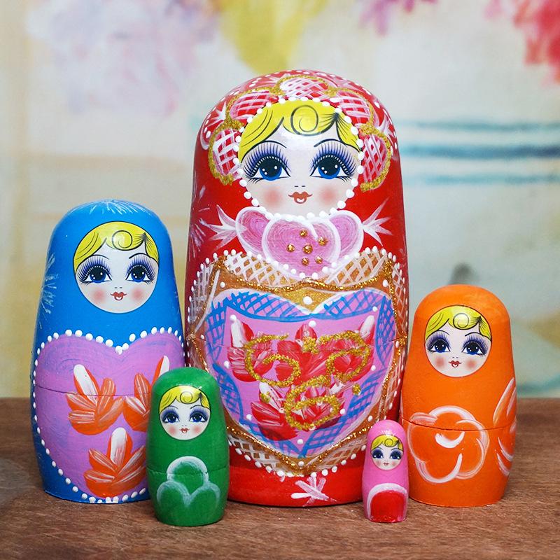 10-Layer Russian Nesting Doll - Creative Wooden Toy & Birthday Gift for Kids, Craft Figurine & Travel Souvenir.