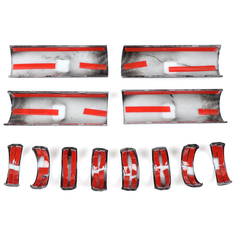 ABS Carbon Fiber For Toyota FJ Cruiser 2007-2026 Car Door Inner Handle Protective Cover Decorative Stickers Car Accessories