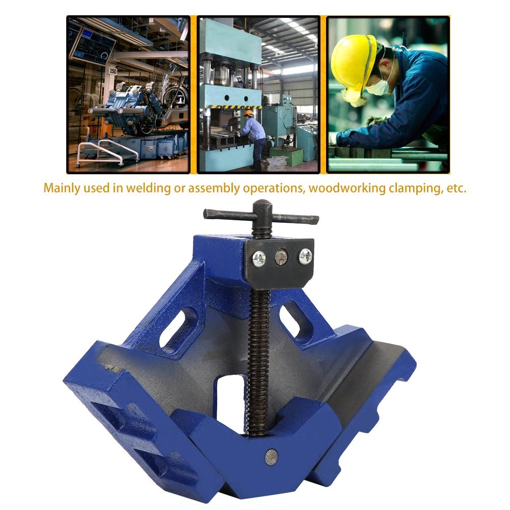 Right Angle Clamp Welder Tool Hardware Accessory Woodworking Clip Cast Iron Heavy Duty 4 Inch