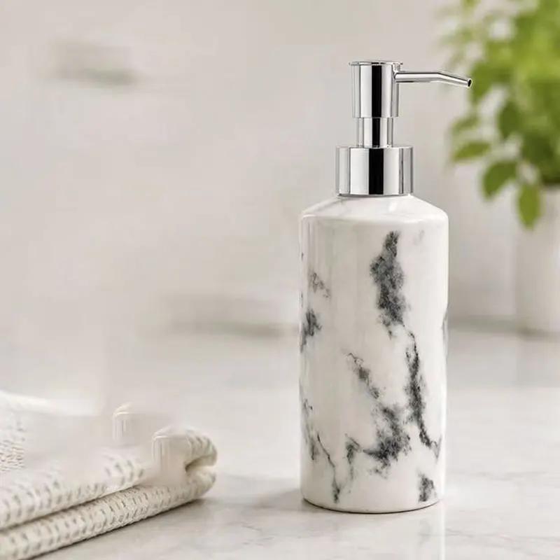 Soap Dispenser Ceramic Hand Sanitizer Bottle Hotel Shampoo Bottle Shower Gel Dispensing Bottle Ceramic Bathroom Dispenser