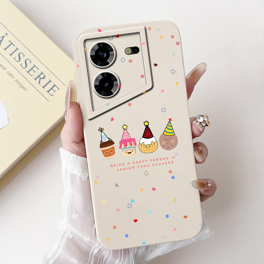 For Tecno Pova 5 Case Cute Cartoon Dinosaur Liquid Silicone Soft TPU Protective Back Cover For Tecno Pova 5 Pro Pova5 Case Funda