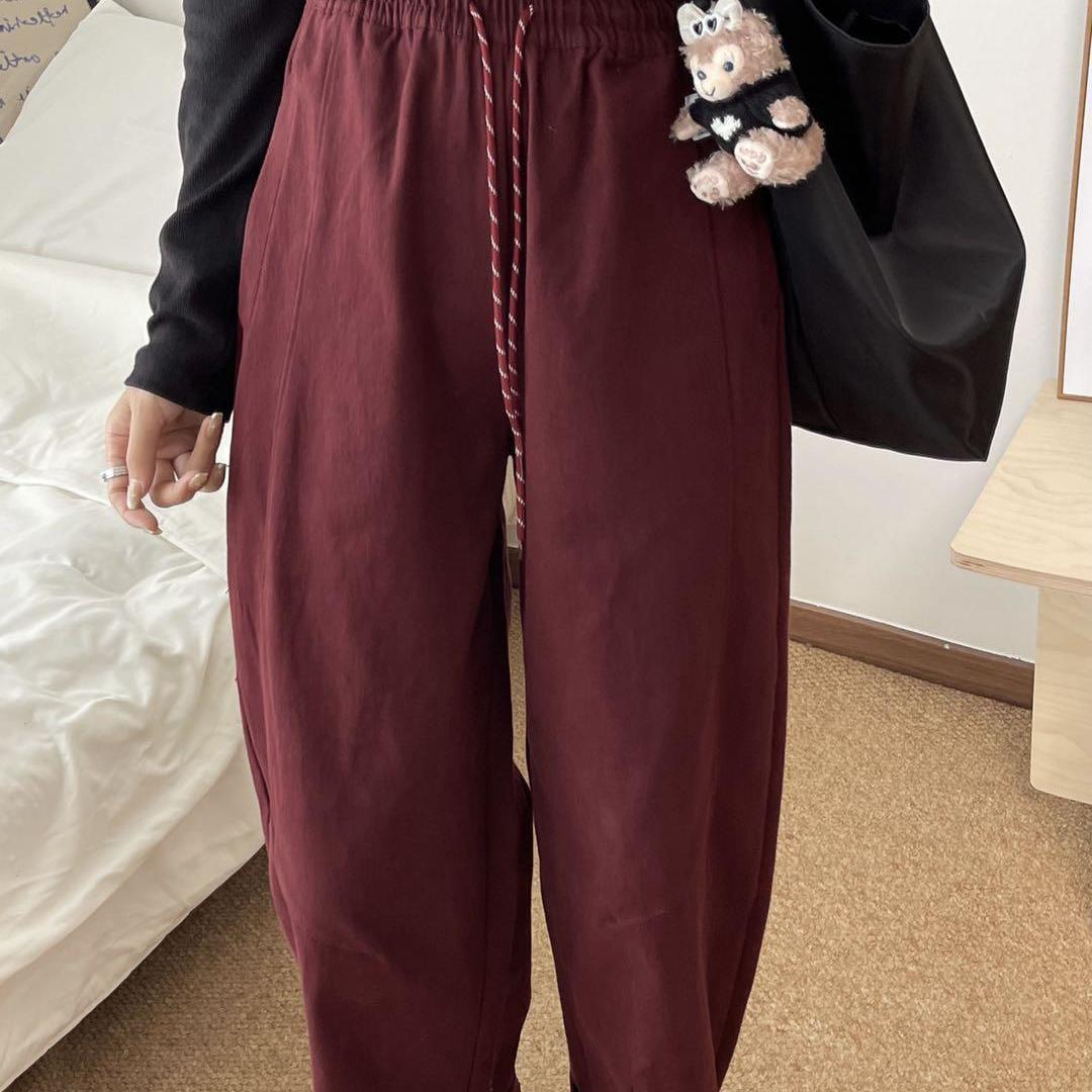 Женские свободные широкие штаны-афгани на флисовой подкладке L, 126-145 lbs/pants length 97 cm