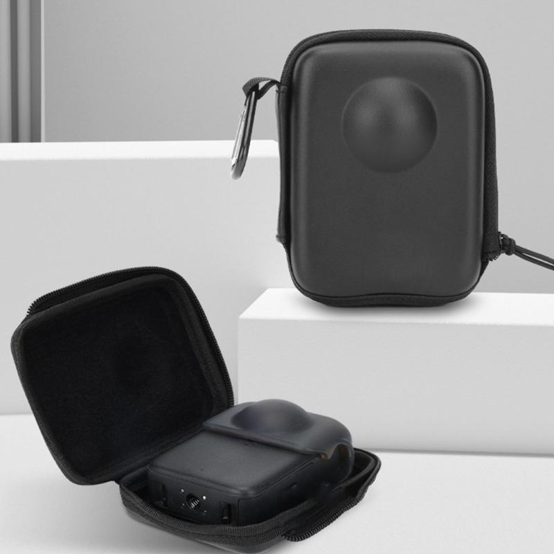 Compact Protective Case With Carabiner For 360 Camera Gear Storage And Outdoor Shoot Gear Carrying Pouch Bag