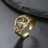 Dreamtimes Tree of Life Ring Adjustable Stainless Steel Yggdrasil Amulet Jewelry Gift for Men Women Vintage Religious