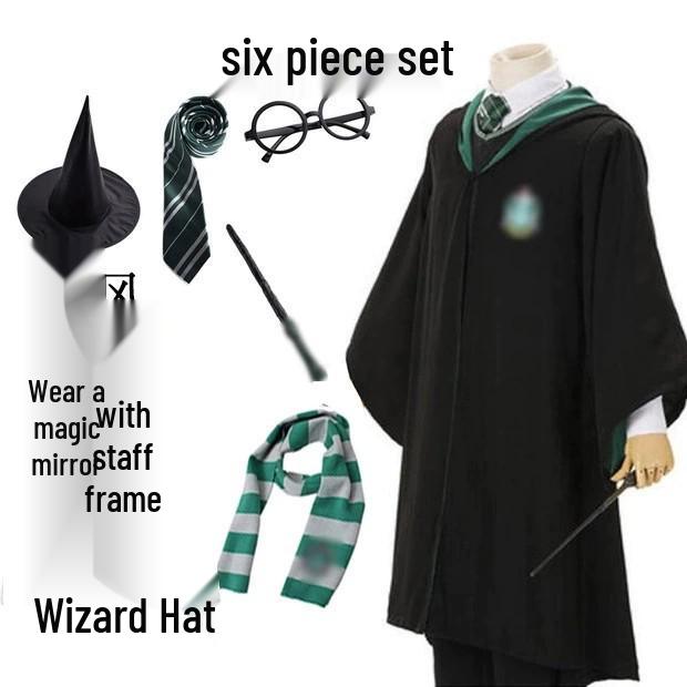 Harry Potter Wizard Robe Cosplay Costume for Kids & Adults - Magic Cloak Cape for Halloween