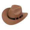 Western Cowboy Top Hat Spring And Autumn New Jazz Hat Big Brim Pentagram Belt Accessories Felt Hat Men And Women