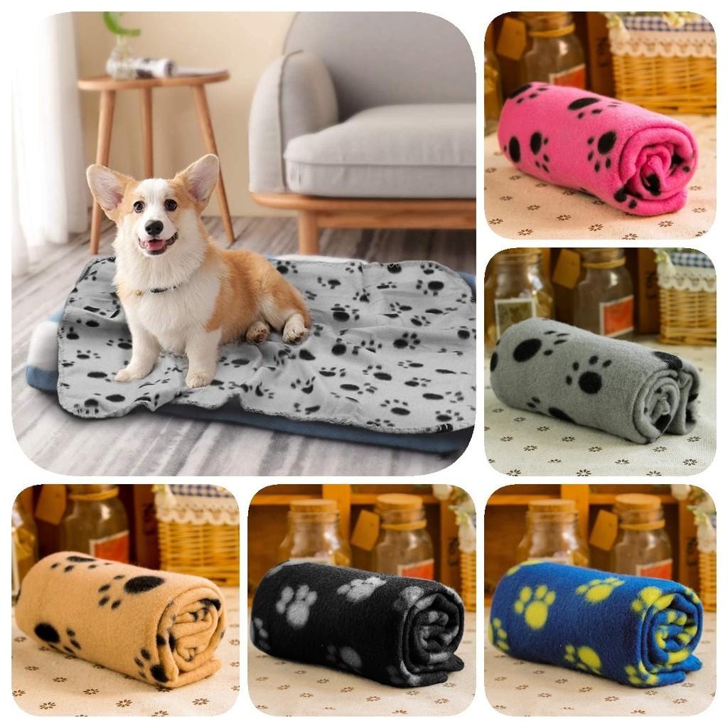 Soft Warm Reversible Pet Blanket Cozy Double-sided Fleece For Dogs And Cats