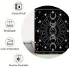 VIKAMA Moon Phase Decorative Bathroom Printed Shower Curtain, Waterproof, Home Decor, All Seasons, Multiple Sizes