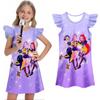 Kpop Demon Hunters Pattern Girl Sleep Dress With Cartoon Pattern For Kids Summer Wear