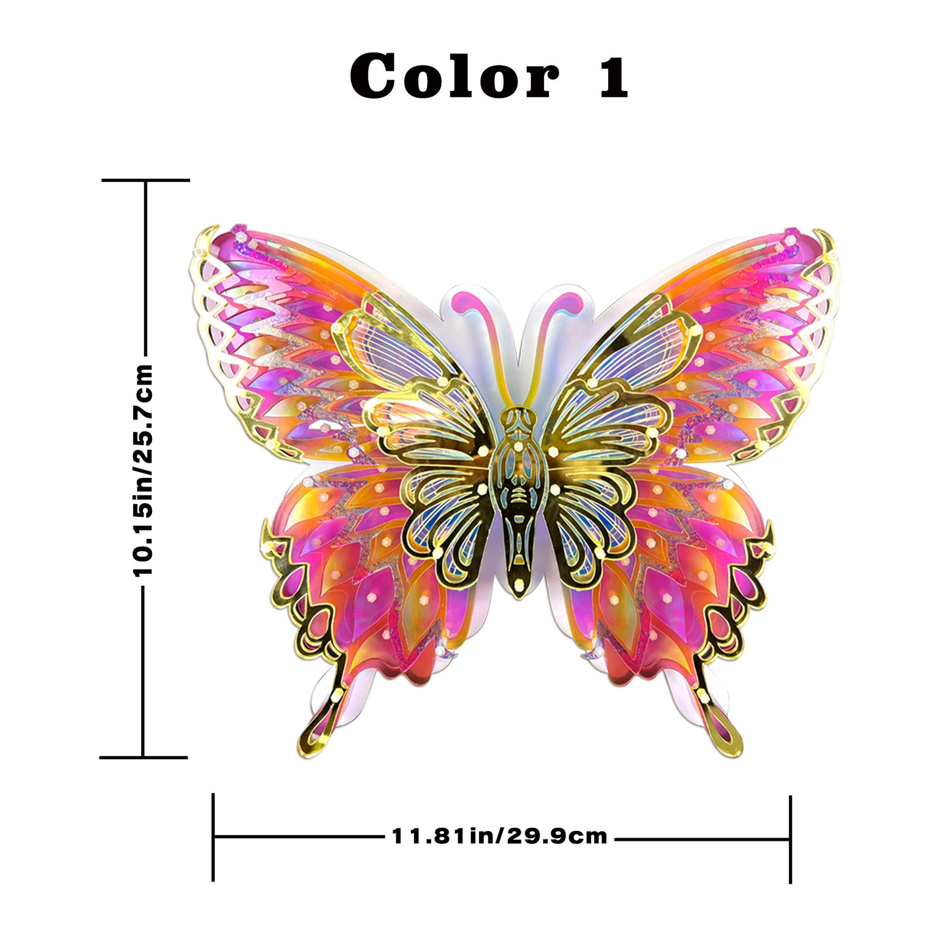 Красочная игрушка-аппликация «Бабочка» 3D-трехмерное украшение Пазл Акриловый орнамент-бабочка