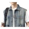 Men's Retro Denim Workwear Vest - Spring/Autumn 2025 Collection, New Loose Fit Gilet